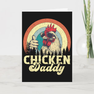 Chicken Daddy Vintage Poultry Farmer Funny Fathers Card