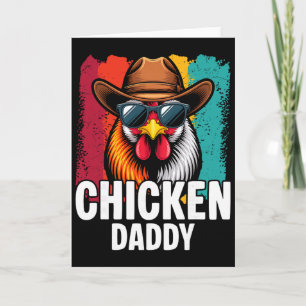 Chicken Daddy Vintage Poultry Farmer Funny Fathers Card