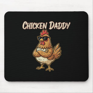 Chicken Daddy Vintage Poultry Farmer Funny Fathers Mouse Mat