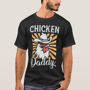 Chicken Daddy Vintage Poultry Farmer Funny Fathers T-Shirt