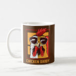 Chicken Daddy Vintage Poultry Farmer Rooster Coffee Mug<br><div class="desc">Chicken Daddy Vintage Poultry Farmer Rooster wearing Shades Gift. Perfect gift for your dad,  mum,  papa,  men,  women,  friend and family members on Thanksgiving Day,  Christmas Day,  Mothers Day,  Fathers Day,  4th of July,  1776 Independant day,  Veterans Day,  Halloween Day,  Patrick's Day</div>