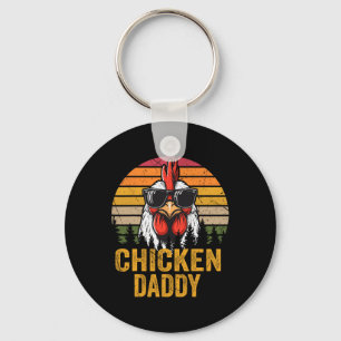 Chicken Daddy Vintage Rooster For Dad Farmer Fathe Key Ring