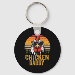 Chicken Daddy Vintage Rooster For Dad Farmer Fathe Key Ring