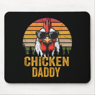 Chicken Daddy Vintage Rooster For Dad Farmer Fathe Mouse Mat