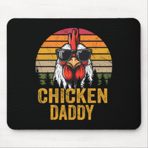 Chicken Daddy Vintage Rooster For Dad Farmer Fathe Mouse Mat