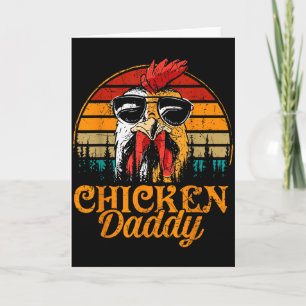 Chicken Daddy Vintage Ultry Farmer Funny Fathers D Card