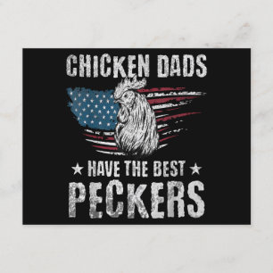Chicken Dads Have The Best Peckers Ever Funny Adul Enclosure Card