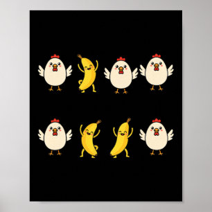 Chicken Dance-off Nanas Vs Chickens, Funny Chicken Poster