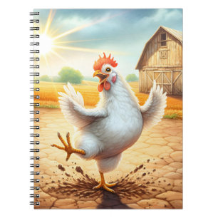 Chicken Dancing In Barnyard Notebook