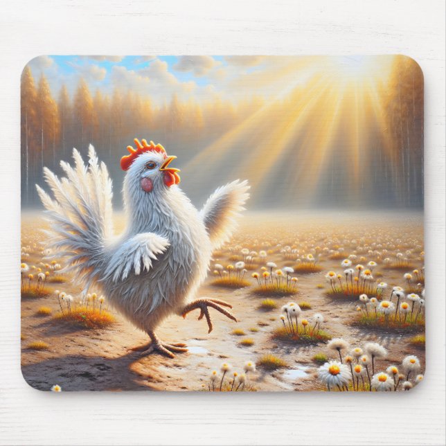 Chicken Dancing In Sunshine Mouse Mat (Front)