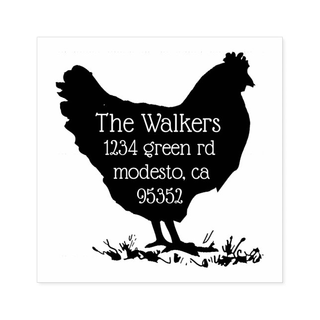 Chicken Decorative⎢ Return Address Stamp (Imprint)