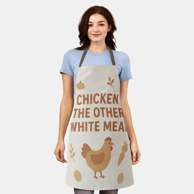 Chicken Design Apron (Worn)
