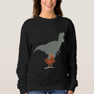 Chicken Dinosaur Shadow Hen Farm Sweatshirt