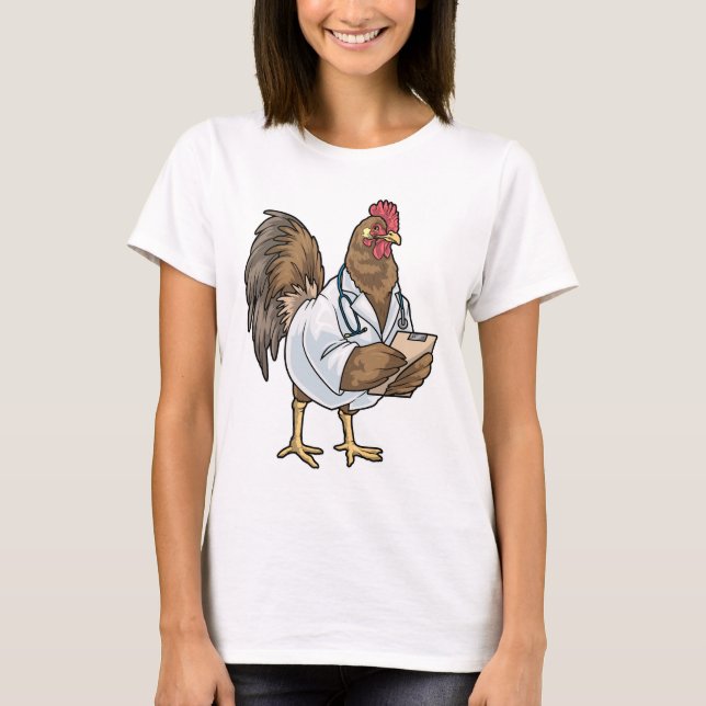 Chicken Doctor Stethoscope T-Shirt (Front)