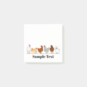 chicken doodle post it post-it notes