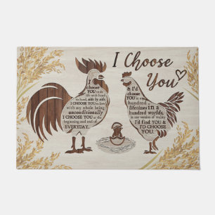 Chicken Doormat, Funny Chicken Doormat, Home Decor Doormat