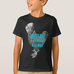 Chicken Duck Woman Thing Bushes Of Love Worry All T-Shirt