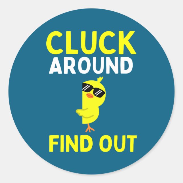 Chicken Easter Chick 1  Classic Round Sticker (Front)