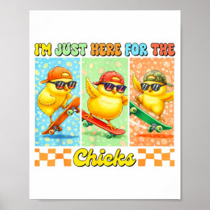 Chicken easter day farm animal lover here for chic poster
