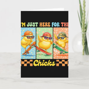 Chicken Easter Day Farm Animal Lover I'm Just Here Card