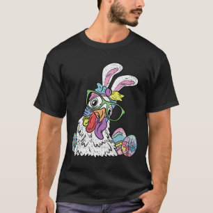 Chicken Egg Hunting Easter Bunny Ears Farm Animal T-Shirt