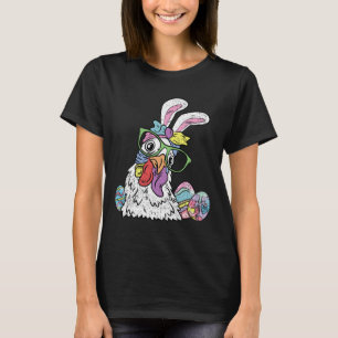 Chicken Egg Hunting Easter Bunny Ears Farm Animal T-Shirt