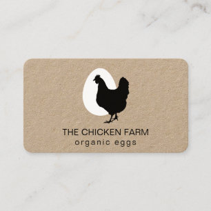 Chicken Egg Logo Hen for Country Farm Business Car Card