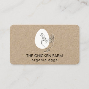 Chicken Egg Logo Hen for Country Farm Business Car Card