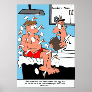 Chicken & Egg Pox Funny Collectable Canvas Prints