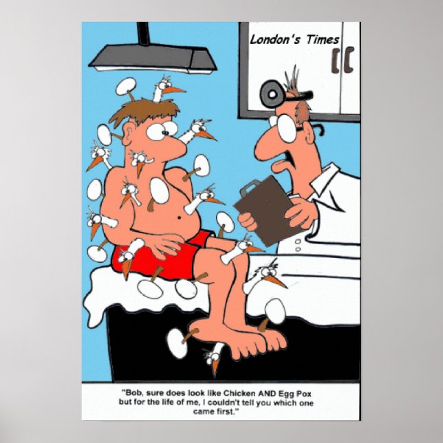 Chicken & Egg Pox Funny Collectable Canvas Prints (Front)