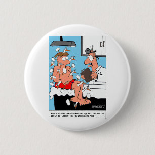 Chicken & Egg Pox Funny Medical Gifts & Cards 6 Cm Round Badge