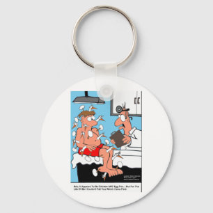 Chicken & Egg Pox Funny Medical Gifts & Cards Key Ring