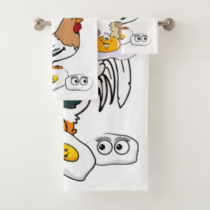 Chicken Eggs Bathroom Towel Sets