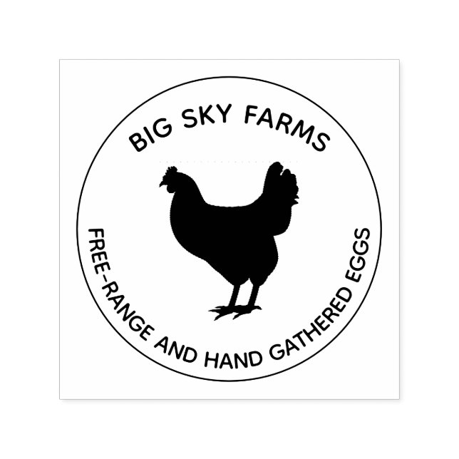 Chicken Eggs Farm Fresh Eggs  Self-inking Stamp (Design)