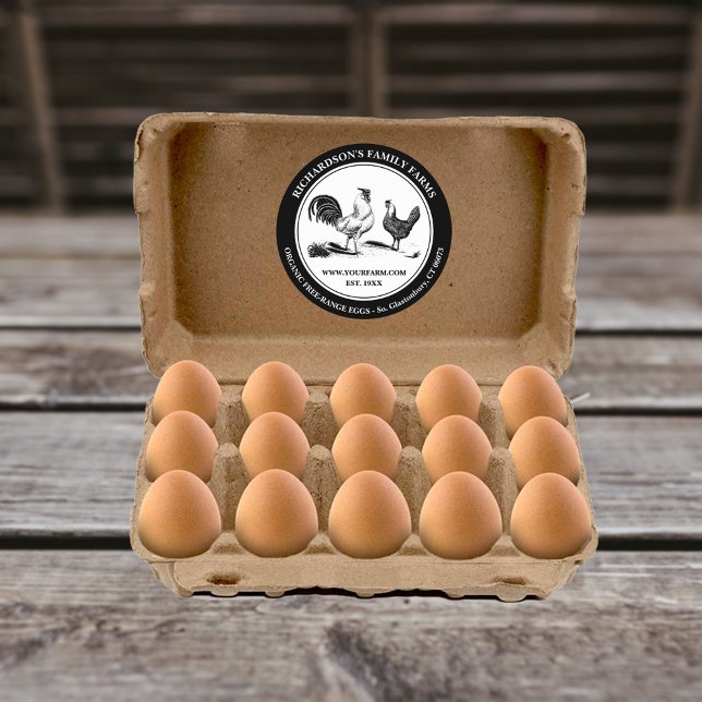 Chicken Eggs Farm Round Sticker (Creator Uploaded)