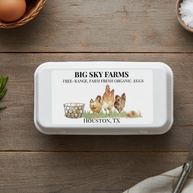 Chicken Eggs Farm Watercolor Fresh Carton  (Creator Uploaded)