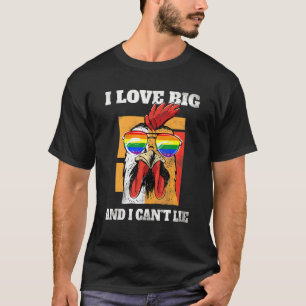 Chicken Equality Gay Pride Rainbow Flag Love Is Lo T-Shirt