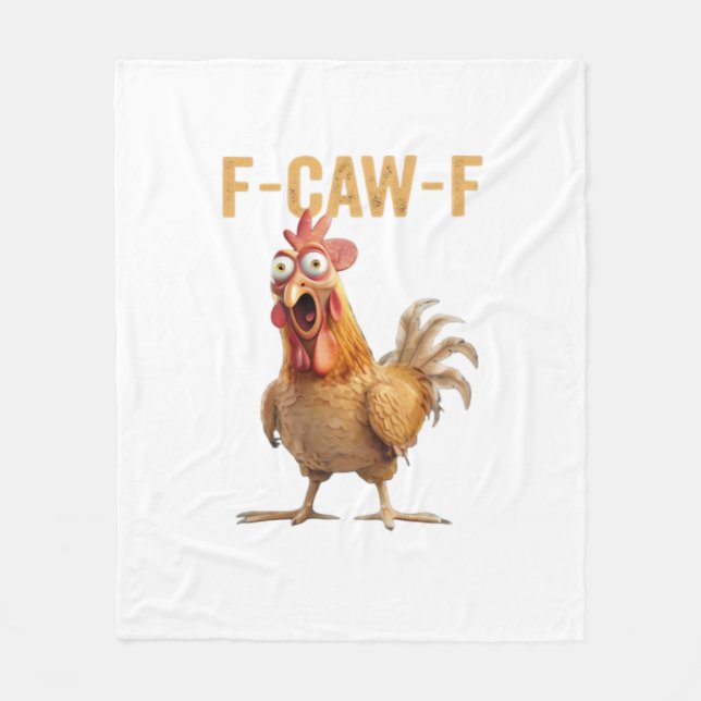 Chicken F-Caw-F Classic Fleece Blanket (Front)
