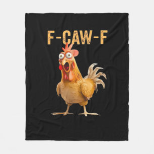 Chicken F-Caw-F Funny Trendy Fleece Blanket