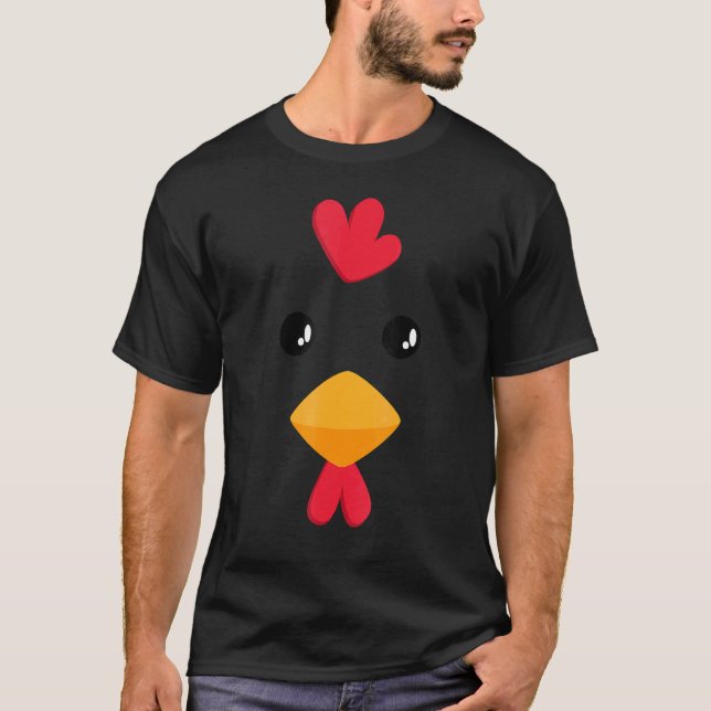 Chicken Face Costume  Fruit Halloween T-Shirt (Front)