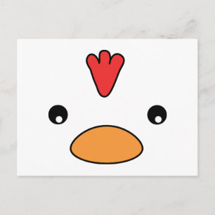 Chicken Face Postcard