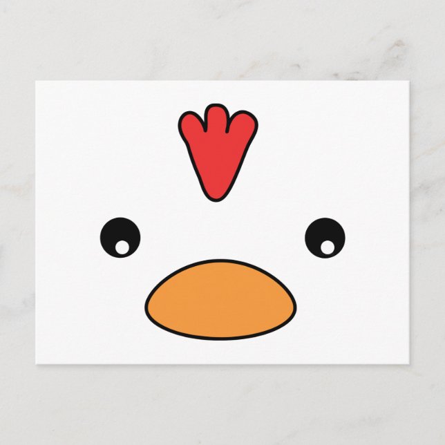 Chicken Face Postcard (Front)