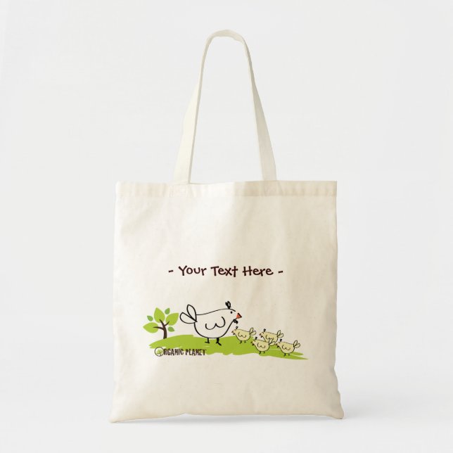 Chicken Family Organic Planet Reusable Canvas Bags (Front)