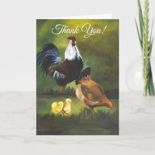 Chicken Thank You Cards | Zazzle UK