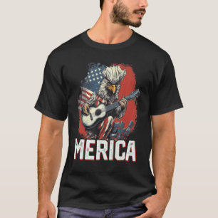 Chicken Farm 4th of July American Flag Rock and & T-Shirt