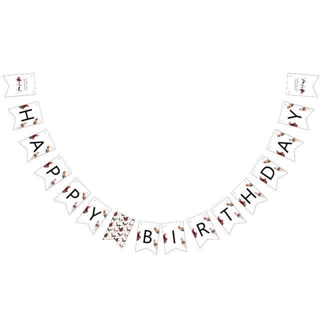 Chicken Farm Animal Birthday Party Decor  Bunting (All)
