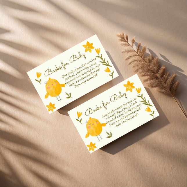 Chicken farm animals baby shower book request enclosure card (Chicken farm animals spring baby shower book request enclosure cards books for baby cards)