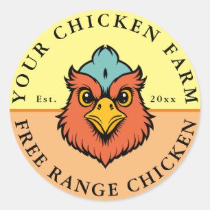 Chicken Farm Custom Label Sticker