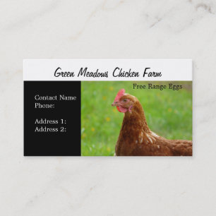 Chicken Farm Free Range Eggs Business Cards