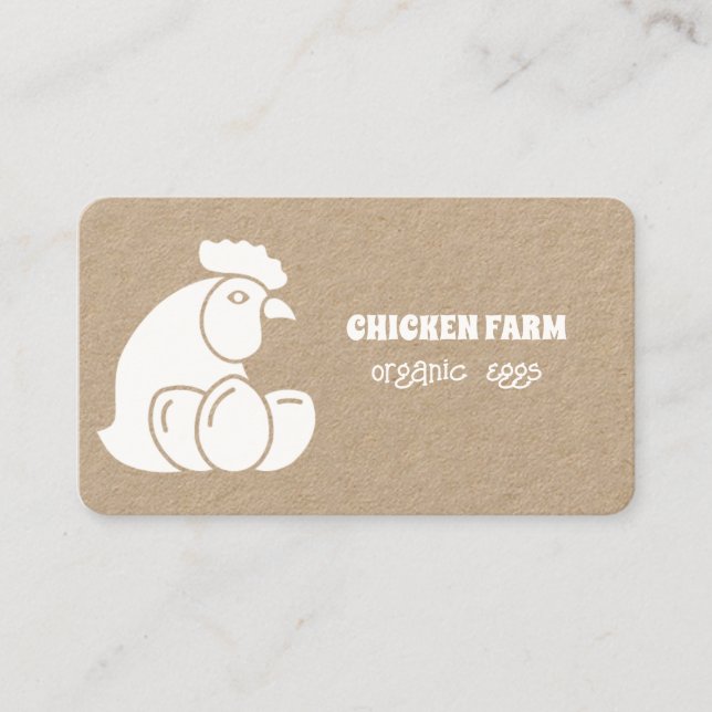 Chicken farm fresh eggs business card (Front)